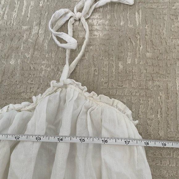 Aerie White/Cream Mini Corset Dress Size XXL/2x with Ruffles and Tie Straps - Picture 4 of 15